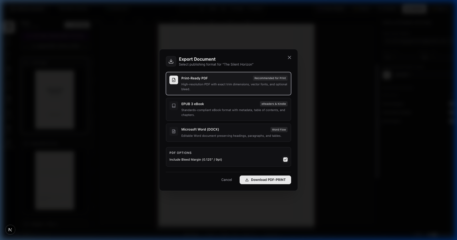 Exporting Multi-Formats: PDF/X-1a, Reflowable EPUB 3 & Web